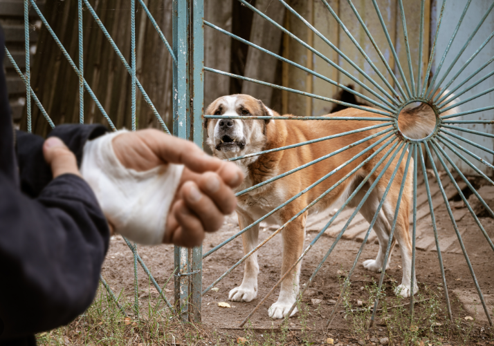 dog bites someone