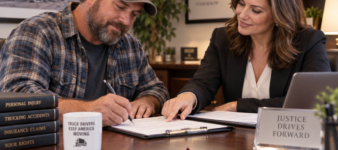 truck claim driver signing a claim Federal Law Impacts California Truck Accident Claims